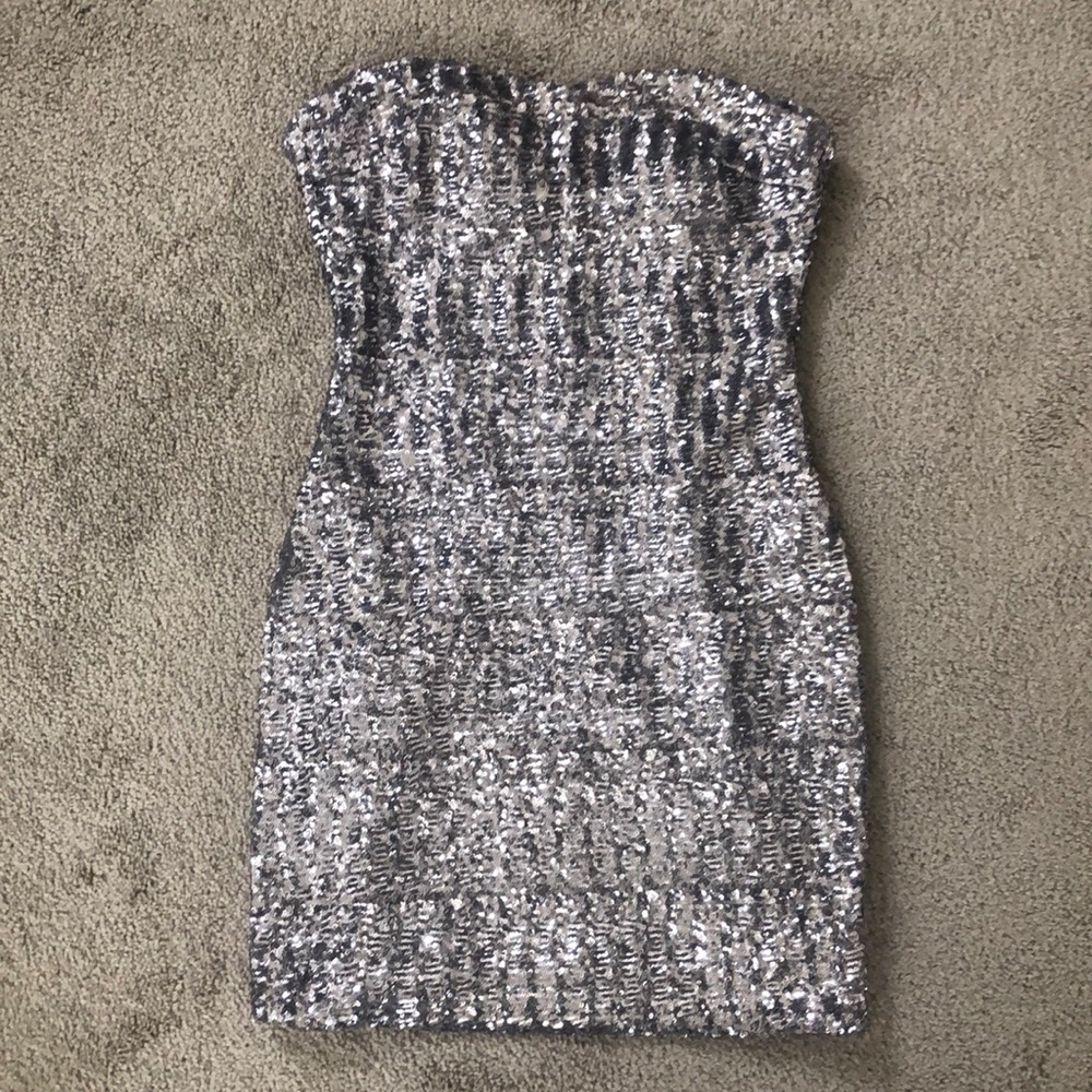 Silver Sequin Dress